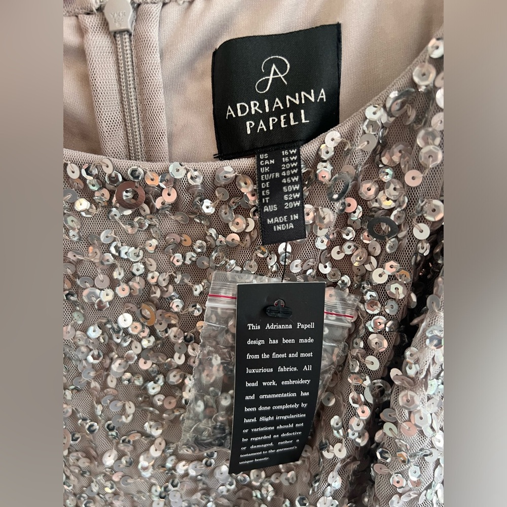 NWT Adrianna Papell Beaded Midi Dress - Picture 10 of 12